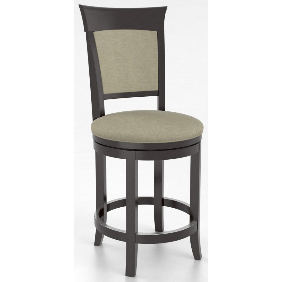 Canadel Bar Stools Customizable 26" Upholstered Swivel Stool